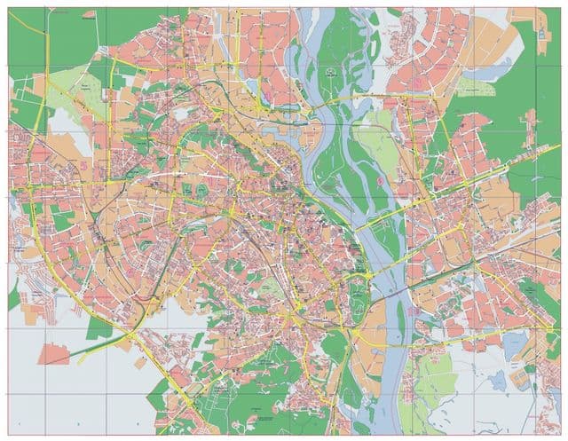 Mapa das ruas de Kiev